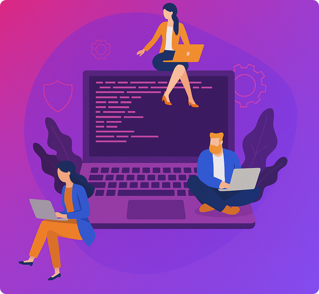 support team illustration graphics